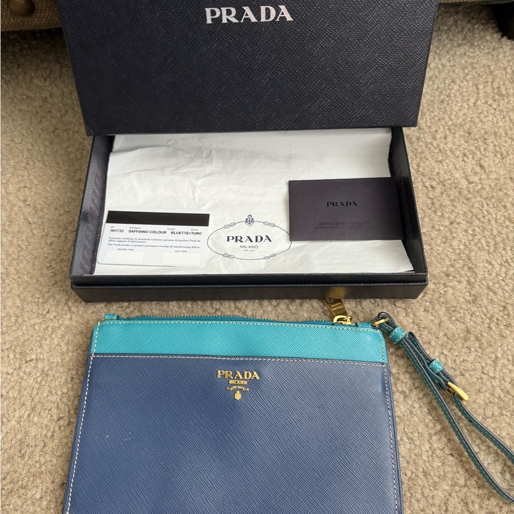 Prada Saffiano Wristlet